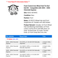 thumbnail image 2 of Front Control Arm Wheel Hub Tie Rod End Kit - Compatible with 2005 - 2006 Chevy Equinox, 2 of 2
