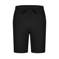 thumbnail image 6 of cllios Mens Sweat Workout Shorts 5 Inch Inseam Casual Athletic Jogger Short Shorts for Men Fashion Striped Textured Drawstring Gym Shorts, 6 of 8