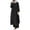 Black, variant on Women's 2 Pieces Sets Long Sleeve Button Down Shirt And Pants Abaya Casual Dress Dubai Outfits