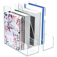 thumbnail image 1 of 2 Pcs Magazine Holders, Clear Acrylic File Holder Desk Organizers, Vertical Magazine Rack for Home Office School, Desktop Book Storage, 1 of 8