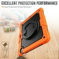 thumbnail image 4 of for iPad Pro 12.9 inch Case (2022/2021/2020/2018), 360 Rotating Shockproof Cover with Stand, Handle, Shoulder Strap, Orange, 4 of 7