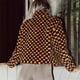 thumbnail image 5 of (Video disponible) Chaqueta a cuadros naranja oscuro M para mujer, cárdigan moderno de calle, otoño 2021, 5 of 8