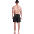 thumbnail image 4 of Marsgoo Men's Silk Satin Boxer Shorts, Pajama Shorts(Grey Print,Large), 4 of 5