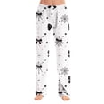 thumbnail image 2 of Trgacdwlo Funny Pumpkin Ghost Pj Bottoms for Women Fall Halloween Pj Pants Women Vintage Ghost Pattern Elastic Waist Sleep Pants for Women Soft, 2 of 9