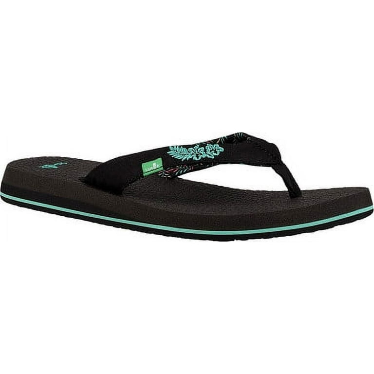 Sanuk Women's Yoga Paradise 2 Black Paradise Palms Sandals