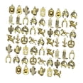 thumbnail image 2 of 60 colgantes con dijes de vaquero occidental, accesorios de bricolaje vintage para hacer joyas. Oro, 2 of 9