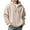 Beige, variant on Full Zip Hooded Sweatshirt for Men – Lightweight Casual Long Sleeve Athletic Jacket with Front Pockets, Comfortable Texture Pullover for Outdoor Wear & Workouts