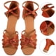 thumbnail image 4 of 1 par de zapatos de tacón alto con tiras anudadas para baile latino para mujer - Talla 41 (dorado), 4 of 8