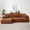 Orange, variant on Chenille L-Shape Luxury Sectional Oversized Sofa, Mnimalist Design, Comfy Sleeper Couch for Living Room, Apartment&Reception Spaces, No Assembly Required (Orange)