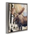 thumbnail image 3 of Stupell Industries Mountain Walk Moose Portrait Gray Framed Floater Canvas Wall Art design by Kim Allen, 25 x 25, 3 of 9