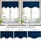 thumbnail image 4 of Cortinas con flecos y ribete de borlas | Elegantes cortinas cortas para dormitorio y sala de estar | Panel individual de 132 x 45 cm | Rojo, gris, azul y amarillo, 4 of 6
