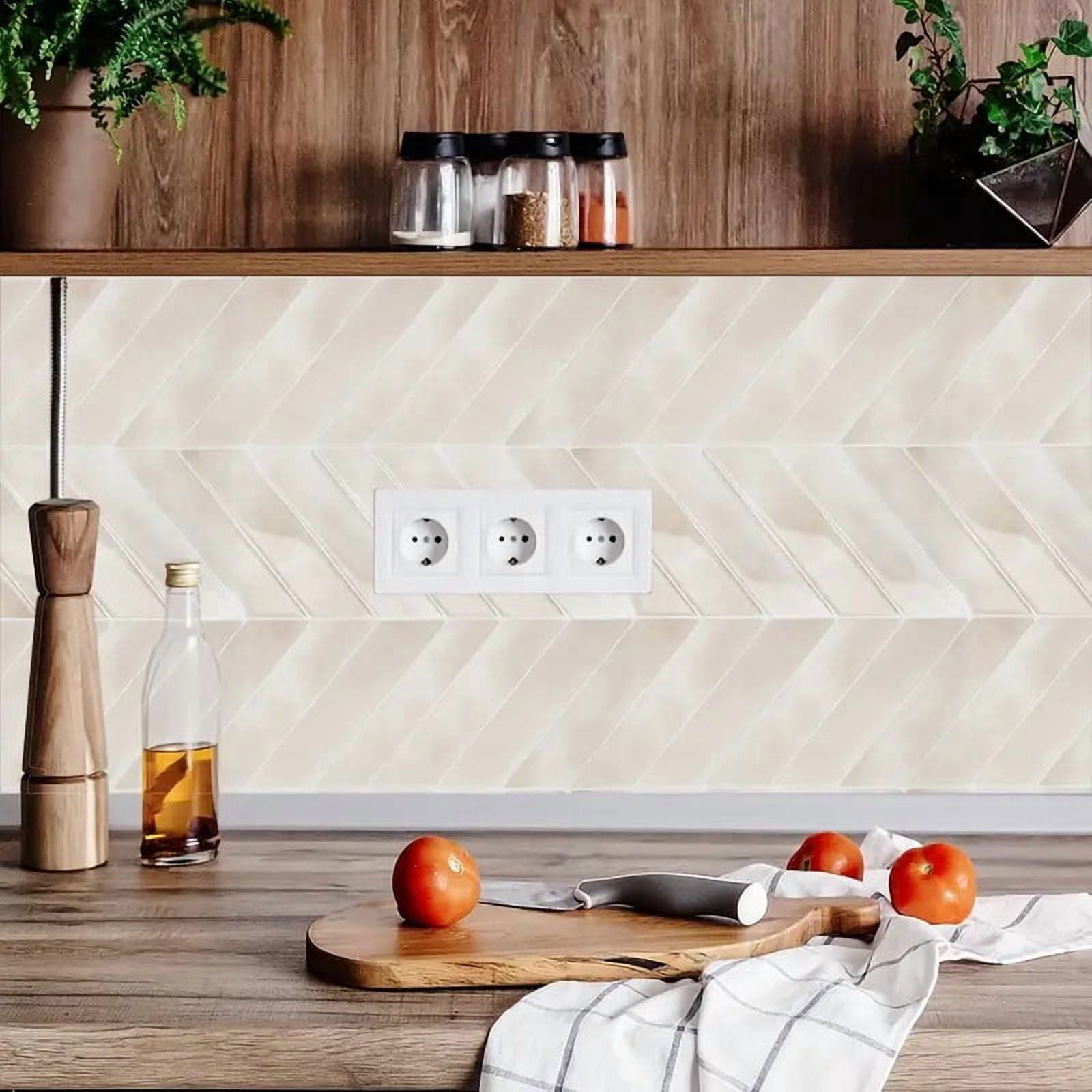 Peel and Stick Backsplash - 20 Sheets of 11.4" x 9" - 3D Adhesive Peel and Stick Tile Backsplash for Kitchen, Bathroom, Wall Tile