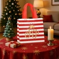 thumbnail image 4 of JeashCHAT Christmas Gift Bags with Handles, Reusable Non-Woven Tote Bags for Wrapping Xmas Party Favors, 7.87" x 7.87" x 3.54", 4 of 6