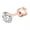 rose gold, variant on Ear Piercing Crystal Gem Titanium Steel Stud Earrings Party Jewelry Ornaments N-silver-2mm