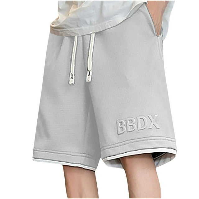 Diufon Men's Athletic Shorts Drawstring Waisted Outdoor Sport Shorts Spring Summer Hiking Shorts with Pockets