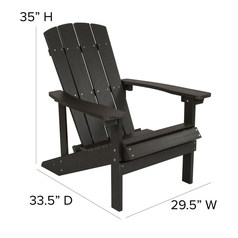 Flash Furniture Set of 2 Charlestown All Weather Poly Resin Wood
