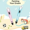thumbnail image 3 of 3D Printing Pen with LCD Screen, Printer Pen for 3D Printing, Drawing, Doodle Model Making and 3D Modeling, with Free Filament Refills, Adjustable Printing Speed, Suitable for Kids and Adults(Blue), 3 of 8