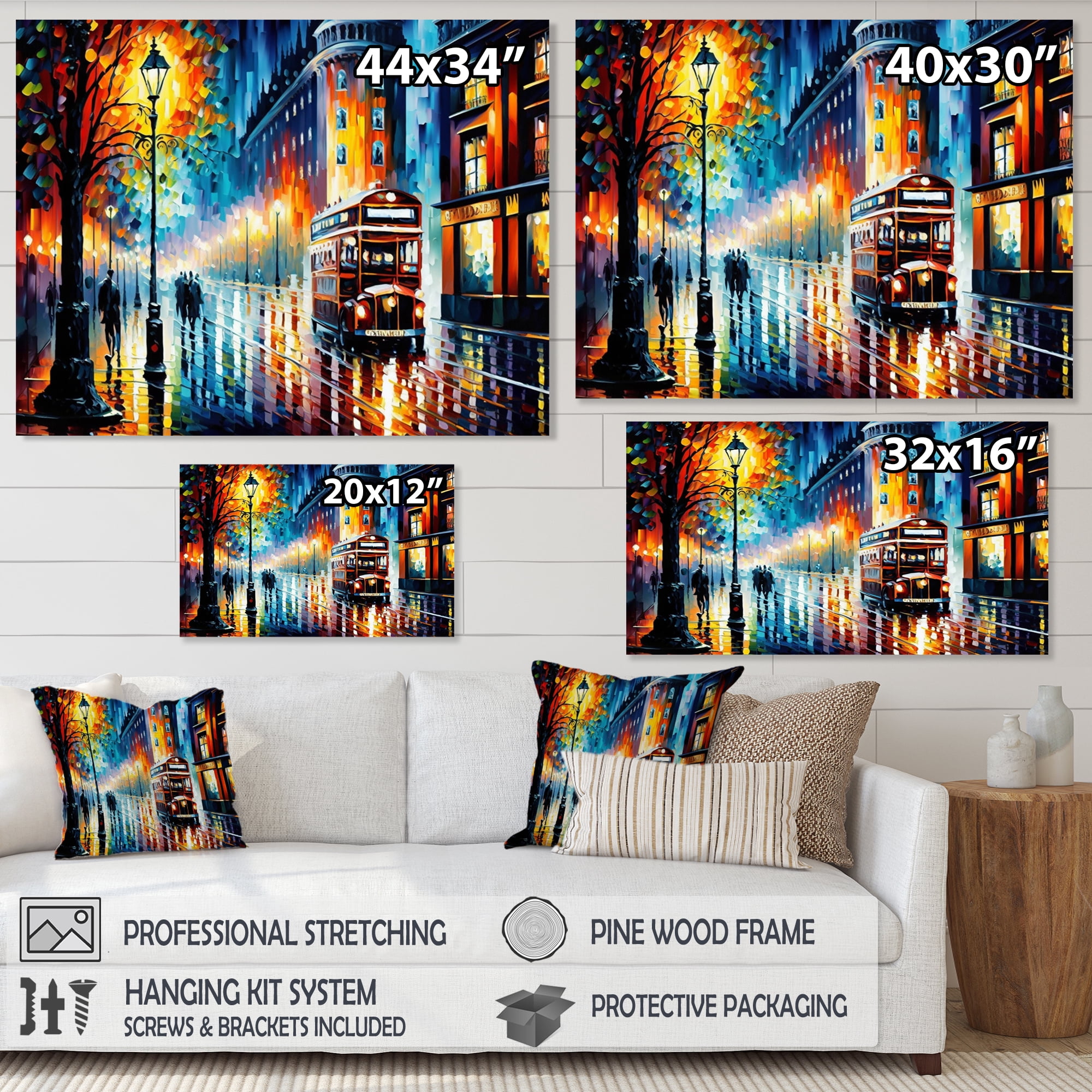 Designart Colorful City In London I Canvas Wall Art