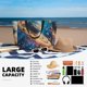 thumbnail image 5 of Fotbe Colorful Planet Universe Bolsa de Viaje para Playa - Resistente al Agua, Bolsa Tote de Gran Capacidad y Ligera con 7 Bolsillos para Mujeres y Hombres, 5 of 7