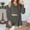Dark Gray, variant on Flannel Warm Winter Lounge Sets for Women Solid 3PC Fleece Sherpa Pajamas Set Comfy Shorts Cropped Tops and Bathrobe Suits