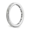 thumbnail image 4 of 14K White Gold Ring Band Eternity Diamond Square Polished 2ct Princess Channel Set , Size 8, 4 of 5