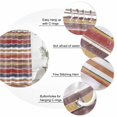 thumbnail image 6 of Red Nordic Style Stripes Waterproof Fabric Shower Curtain, Red Grey Texture Waterproof Fabric Shower Curtain for Bathroom Curtains Bathtubs Hotel Washable Shower Curtains with 12 Hooks Standard 66x72, 6 of 8