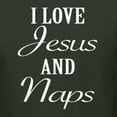 thumbnail image 5 of Wild Bobby I Love Jesus and Naps Inspirational/Christian Unisex Crewneck Graphic Sweatshirt, Forest Green, XX-Large, 5 of 5