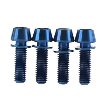 

Wanyifa Titanium M6x16 18 20 mm Hex Tapered Head for Bicycle Crank Brake Fixed Upgrade Screw M6x20 mm Blue 4 Pcs