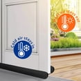 thumbnail image 3 of Large Door Draft Stopper, 24" to 30" Under Door Draft Noise Blocker, Draft Guard for Bottom of Doors， Adjustable Twin Door Sweep Draft Seal Window Sealer, Black, 3 of 9