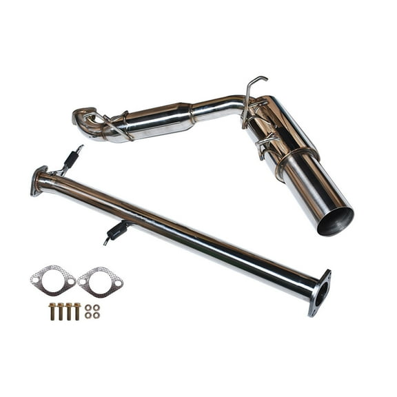 LABLT 3.5" Muffler Tip SS Catback Exhaust Fit For 90-97 MAZDA MIATA MX-5 NA 1.6L/1.8L