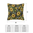 thumbnail image 2 of Throw Pillow Covers, Sunflowers Fujiman Soft Square Pillow Cases with Invisible Zipper for Couch Bed Sofa, Farmhouse Fall Home Decor 12"x12", 2 of 7