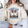thumbnail image 6 of 4th of July Sweatshirt - Chicka Boom Boom Funny Chicken Graphic Pullover with Fireworks & USA Glasses - Patriotic Farm Animal Shirt, 6 of 7