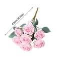 thumbnail image 3 of ddioayh Artificial Flowers Bouquet 7 Heads Realistic Fake Roses with Stem-Shapes and Leaves for Wedding Centerpieces Party Home Office DIY Decor, 3 of 8