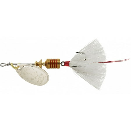 UPC: 0022141028057 | Mepps Aglia Dressed Treble Spinner Silver White 1/8 Oz