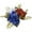 White, variant on ​​GiLiling Patriotic Artificial Flower Candle Ring Wreath​​ | 9.84" Red/White/Blue Centerpiece for Independence Day, Memorial Day, and Veterans Day Table Decor