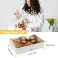 thumbnail image 5 of Butterfly Elegant PU Leather Jewelry Organizer Box with Removable Compartment, Portable Earring Organizer and Bracelet Holder, 5 of 6