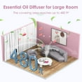thumbnail image 2 of Diffuseurs pour Huiles Essentielles Grande Pièce avec Télécommande Humidificateur, Mini Diffuseur d'Aromathérapie 500 ml Diffuseur d'Huiles Essentielles Programmable avec 7 variations de Couleur. (Rose, Sans Huiles Essentielles), 2 of 7