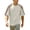 Beige, variant on Mens Raglan Half Sleeve T Shirt- Stretch Loose Fit Color Block Crew Neck Summer Casual Tees White Size M