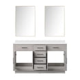 thumbnail image 6 of Abbey 60 in W White Oak Double Vanity Quartz Countertop and 55 in Mirror, 6 of 6