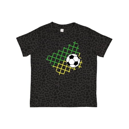 

Inktastic Soccer Ball Net with Brazillian Flag Colors Gift Toddler Boy or Toddler Girl T-Shirt