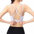 thumbnail image 4 of Bras for Women,High Strength Integrated Sports Bra for Women High Yoga Running Fitness Workout Support,Sports Bras for Women,White,L, 4 of 5