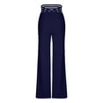 thumbnail image 6 of ABATAB Women's High Waisted Stretchy Bootcut Pull on Dress Pants Casual Work Pants Palazzo Trousers with Pockets, 6 of 7