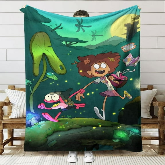 Amphibia Throw Blanket Gifts for Fans Lover Girls Boys Women Present Hoodie Him Bed 60"x80"