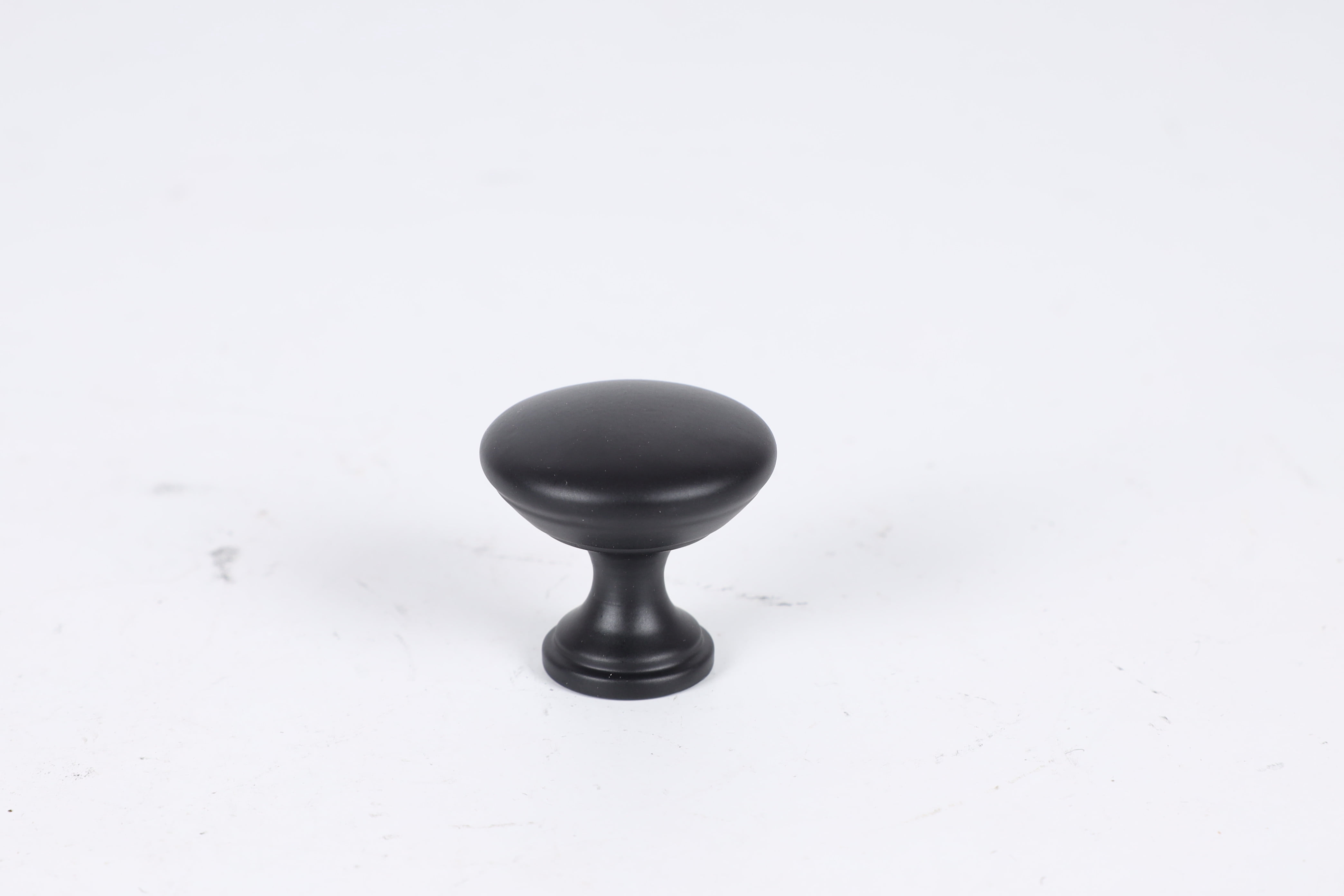 Mainstays Matte Black Round Mushroom Knob, Metal, 10 Pack