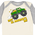 thumbnail image 4 of Inktastic Happy St. Patrick's Day monster truck with leprechaun Boys or Girls Long Sleeve Baby Bodysuit, 4 of 5