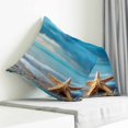 thumbnail image 4 of Throw Pillow Covers 20x20 Inch, Coastal Starfish Decorative Pillow Cases for Couch Sofa Bed, Modern Beach Ocean Waves Blue Sky Cotton Linen Square Home Decor Pillowcases with Hidden Zipper, 4 of 7