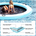 thumbnail image 4 of Danrelax 12FT Sunchill Round Inflatable Float Ring for Adults, Heavy Duty Hammock Pool Lounger with Pump, for Lake, Ocean & Pool, 4 of 8