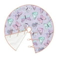 thumbnail image 3 of Bingfone Christmas Tree Skirt Mat Christmas Decoration Interior 36"-Purple Butterfly, 3 of 8