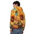 thumbnail image 4 of Kdxio Sunflower Blue Sky Print Men Hoodies Casual Hoodies for Men with Zip Pockets Full Zip Long Sleeve Sweatshirt Sports Hooded Jacket-X-Large, 4 of 5