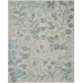 thumbnail image 2 of Nourison Tranquil Nature Ivory/Turquoise 8'10" x 11'10" Area Rug, (9x12), 2 of 8